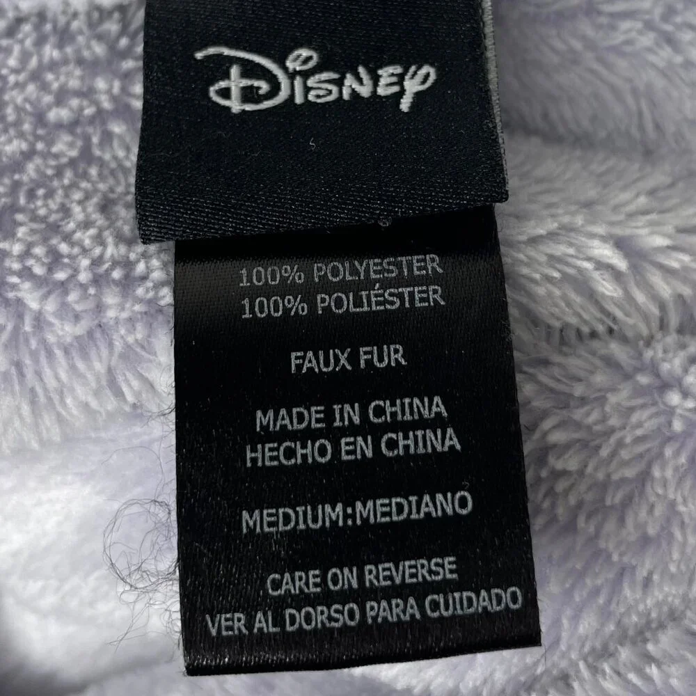 Disney Lavender Minnie Mouse Faux Fur Hoodie Lounge Dress Kawaii Pajama Medium - Picture 7 of 8